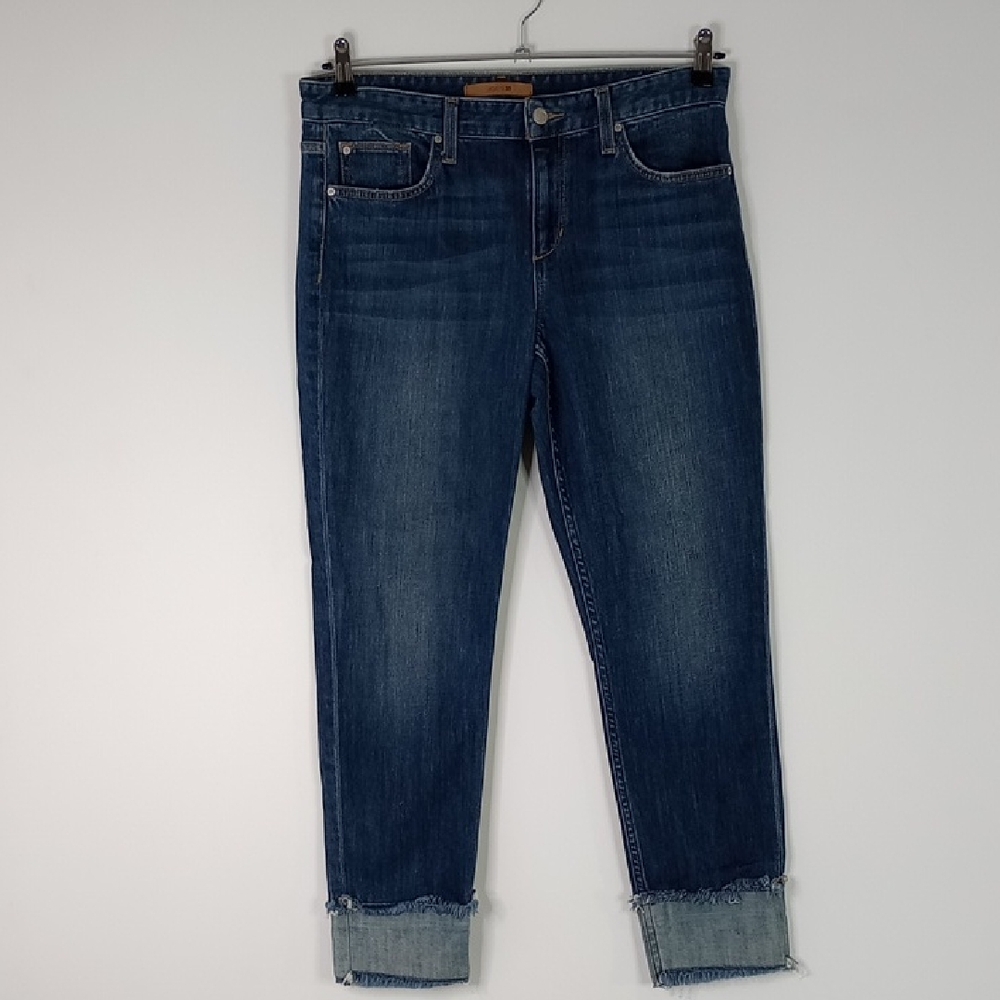 Joe's The Smith Mid Rise Straight Ankle Jeans Raw Hem Cuff Size 29 - Picture 7 of 16